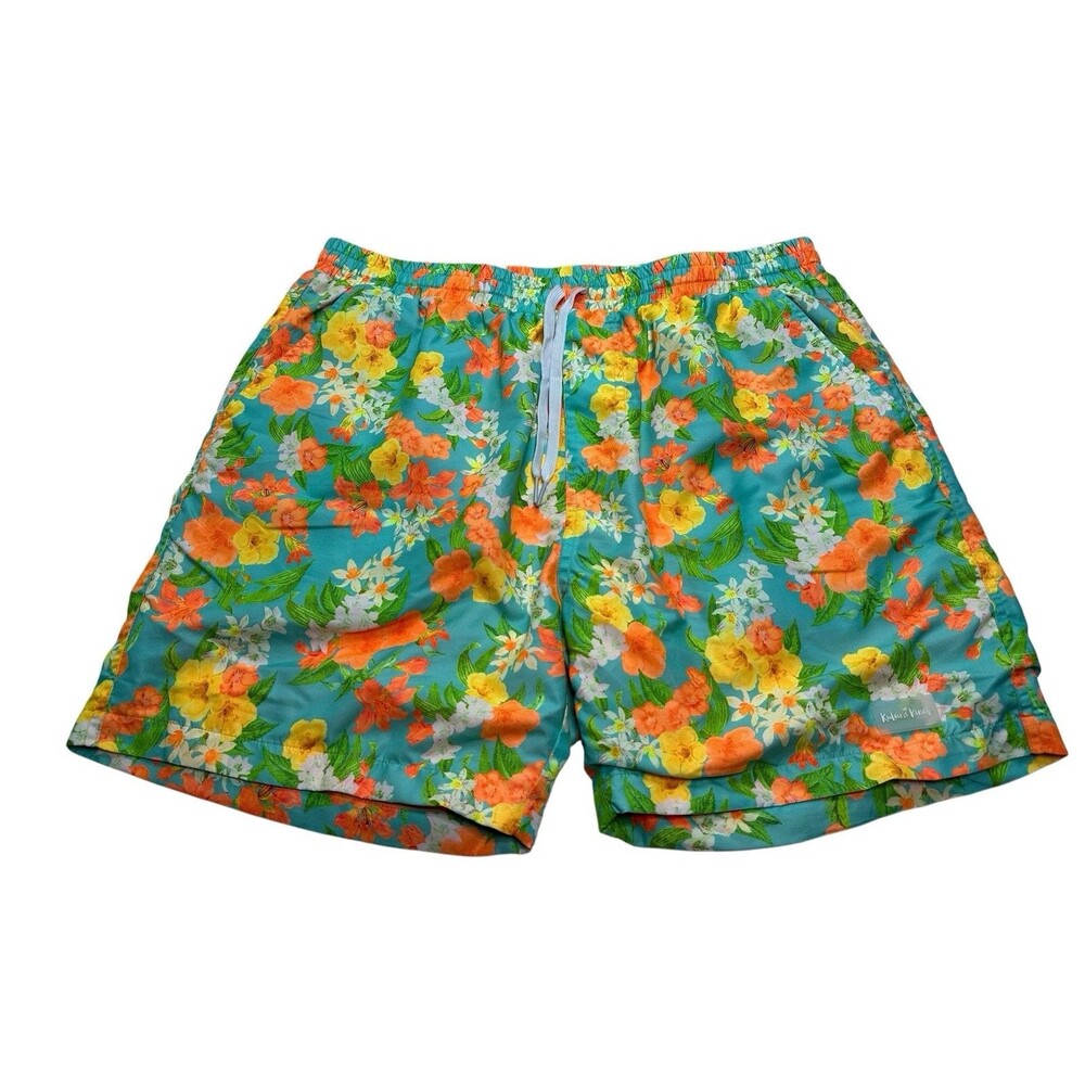 Men's Kulani Kinis Sunkissed Soul Swim Trunks 6" Size XL Floral Multicolor